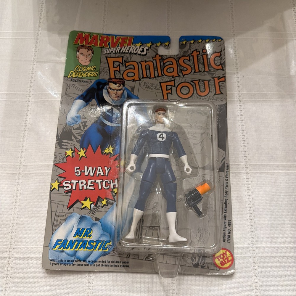 1992 Toy Biz Marvel Super Heroes Fantastic Four Mr. Fantastic Action Figure NEW