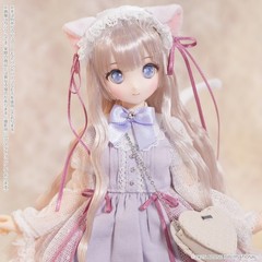 Azone Dreamin Mebae A Gift From M.k White Cat 22.5cm/8.8In 1/6 Full Set Gift