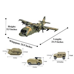Large Military 21-Inch Cargo Plane C130 Bomber Air Force Bombs 12 Mix Vehicles