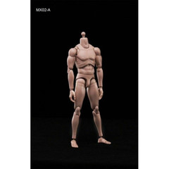 MX02-A 1/6 Scale Caucasian Male Action Figure Neck Body Model 12inch Suntan Skin