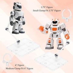 Clear Acrylic Action Figure Display Stands – Supports 3.75″ & 6″ Models – 2 Pack