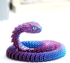 19inch 3D Printed Snake Model,Articulated Animals figure,Fidget Toys Home Decor
