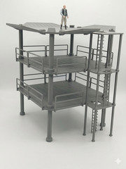 HUGE INDUSTRIAL MECH LANDING PAD 1:18 figure STAR WARS DIORAMA TOWER PLATFORM