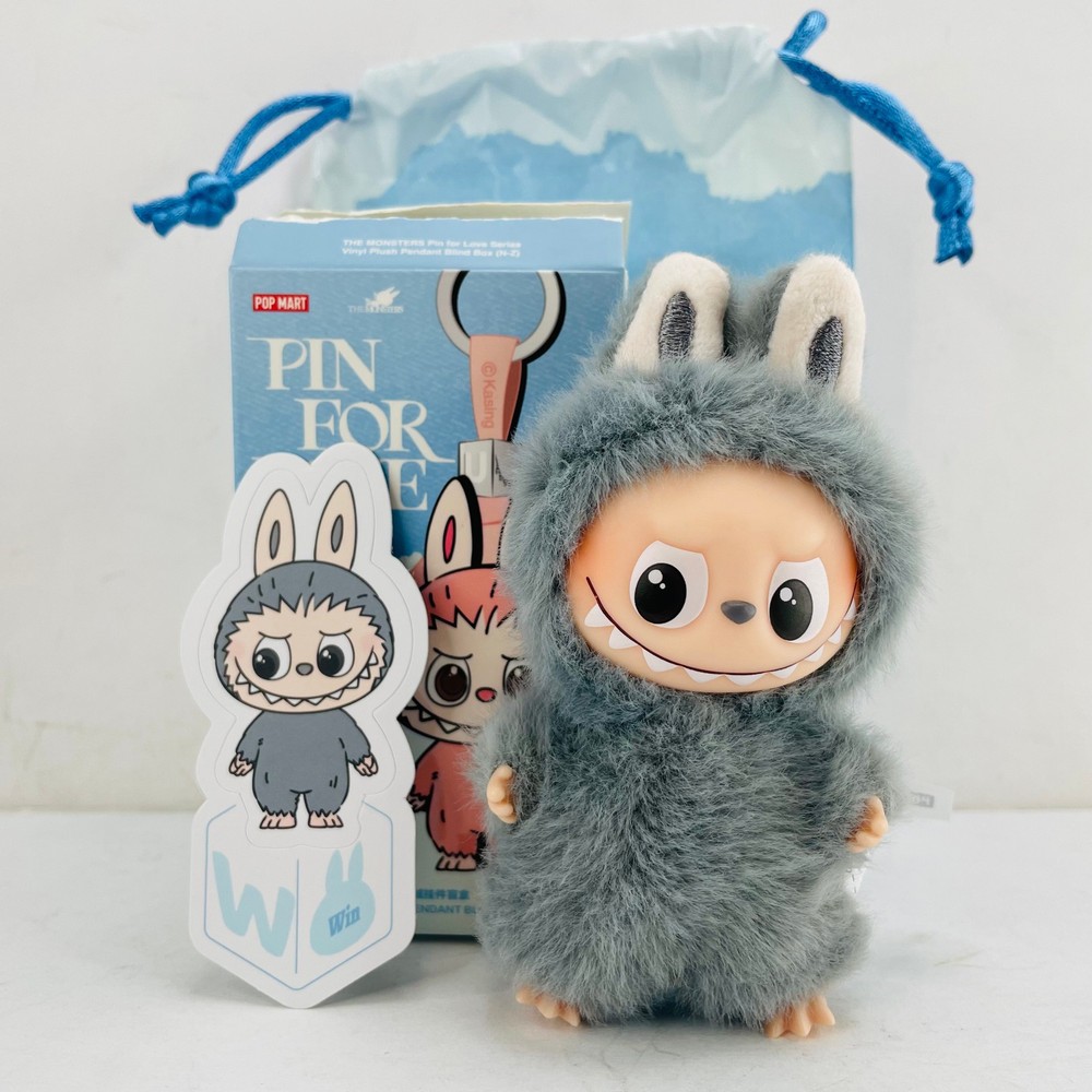 POP MART Labubu The Monsters Pin For Love Series Mini Vinyl Plush Doll Pendant W