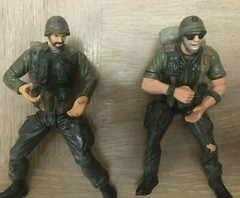 Army Military Action Figures with Accessories Toys Hobby Vintage Camo Lot of 4