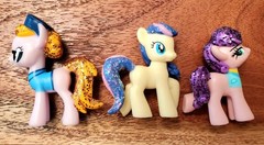 Lot of 3 My Little Pony Friendship is Magic Blind Bag 2″ Figures Glitter Mane