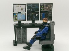 1:18 Scale Command Center Computer Diorama Set for 3.75″ JoyToy GI JOE Figures