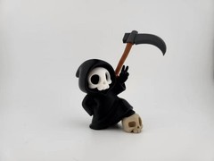 Peace Out Grim Reaper Skeleton Figure – Funny Macabre Desk Decor