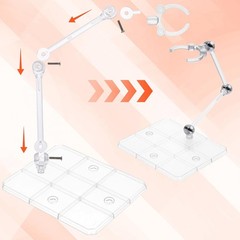 Clear Acrylic Action Figure Display Stands – Supports 3.75″ & 6″ Models – 2 Pack