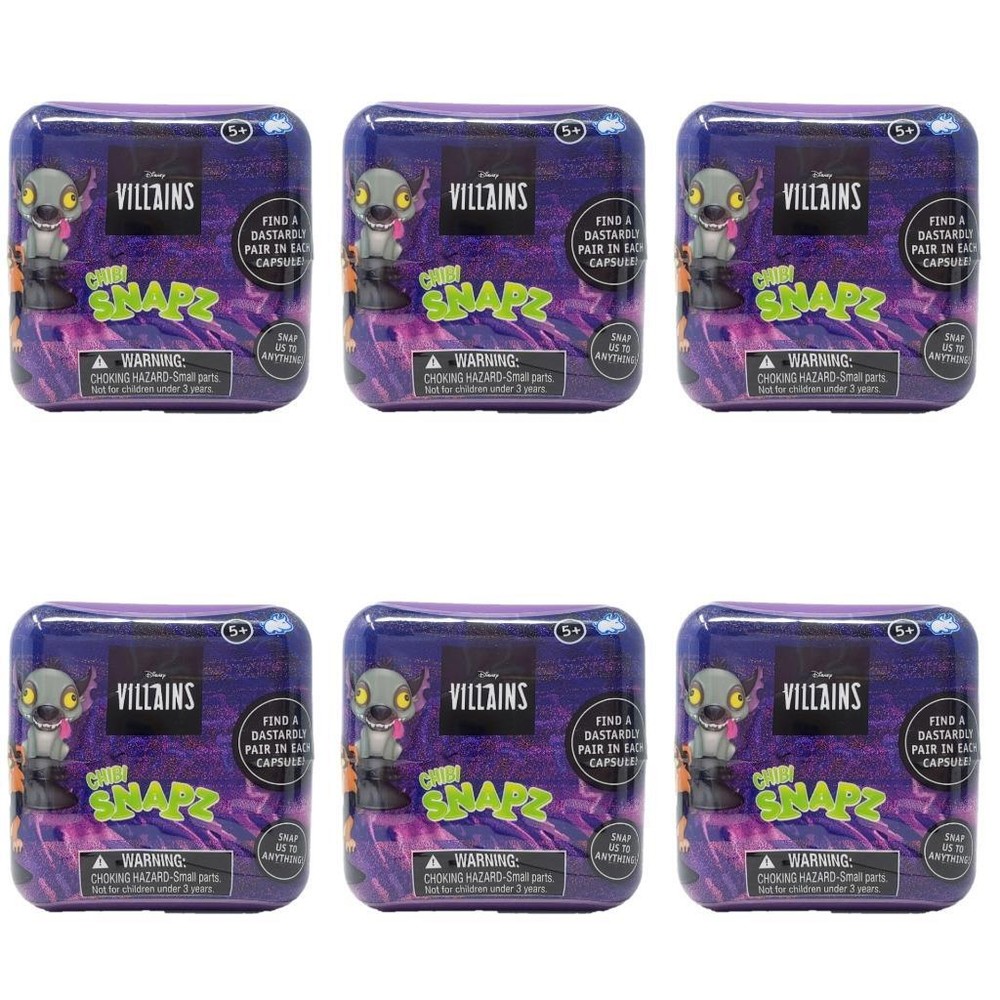 Disney Villains Chibi Snapz – Lot of 6 Sealed Blind Cubes