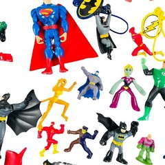 DC Comics Toy Lot of 50 Mixed Action Figures Batman Superman PVC Fast Food VTG B