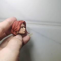 Painted 1/12 Female Beauty Head Sculpt Soldier Head For 6″ Horsemen Figure