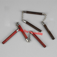 1/6 Chinese Kung Fu Shaolin Staff Nunchaku Three-section Cudgel 12” Figure Body