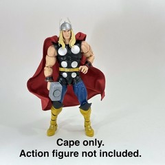 Red Wired cape for Marvel Legends 80th Thor 6″ action figure 1/12 Scale Custom