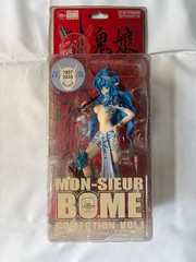 Kaiyodo MON-SIEUR BOME Oni Girl Action Figure Blue Hair 6.7 inches