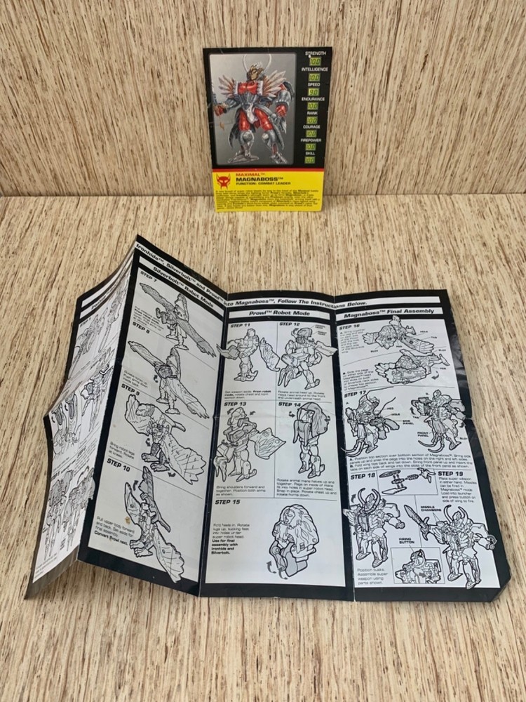 Transformers Beast Wars Heroic Maximal Magnaboss **ORIGINAL INSTRUCTIONS ONLY**