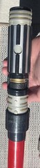 Star Wars LFL 2007 Hasbro Red Lightsaber Build Saber Vader Lights/Sound Crystals