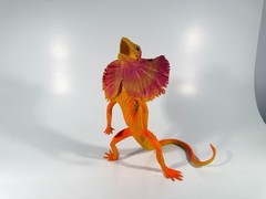Large Dinosaur Toy Unbranded Orange Frilled Lizard Possible Imperial Rare Retire