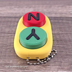 Yes No Clicker – 3D Fidget Sensory Toy with Keychain, Stress Reliever