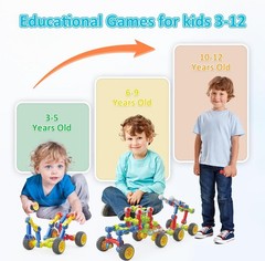 Stem Building Toys for 3 4 5 6 7 8 Year Old Boys Girls Kids,180 Pieces…