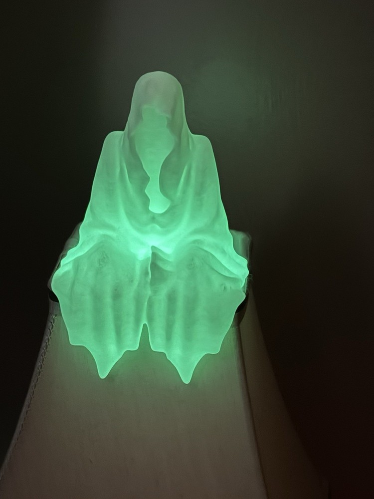 Glow In The Dark Sitting Ghost/Dementor Figurine, , 3D Printed-About 6 in Tall..