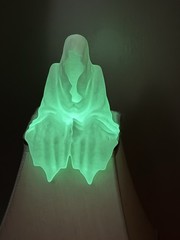 Glow In The Dark Sitting Ghost/Dementor Figurine, , 3D Printed-About 6 in Tall..