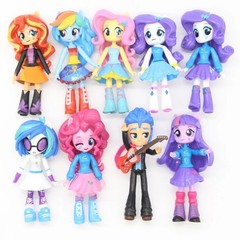 9PCS My Little Pony Unicorn High School PVC Figure Doll Set Collectible Toy Gift