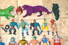 MOTU He-Man figures lot vintage masters of the universe weapons parts set