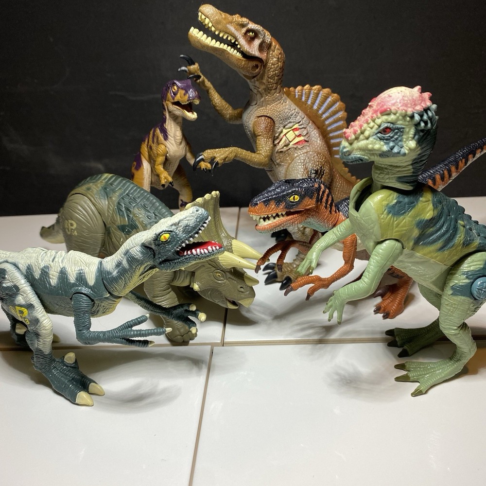 Vintage Jurassic Park Dinosaur Toy Lot Of 6 (See Description)