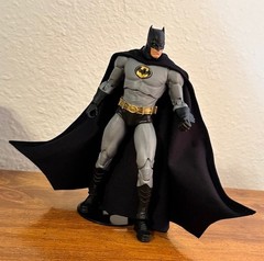 Custom Batman Cloth Wired Cape Reborn 1:10 Mcfarlane Dc Multiverse NOT fIGURE