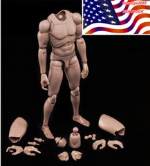 MX02-A 1/6 Movable Europe Skin Men’s Body Figure Body Model Fit 12″ Figure Head