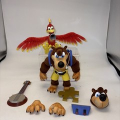 Banjo-Kazooie 8-Inch Banjo & Kazooie DELUXE FLOCKED Figure 2-Pack DNA Loose New