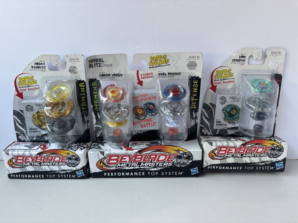 Beyblade Metal Masters Earth Virgo Evil Pisces Hades Kerbecs Ray Striker 2011