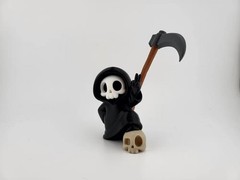 Peace Out Grim Reaper Skeleton Figure – Funny Macabre Desk Decor