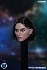 1/6 Female Black Short Hair Beauty Girl Head Sculpt Model For 12″PH TBL Figure