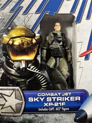 2011 GI JOE 30 YEARS COMBAT JET SKY STRIKER XP-21F WITH CAPT. ACE 3 3/4” FIGURE