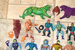 MOTU He-Man figures lot vintage masters of the universe weapons parts set
