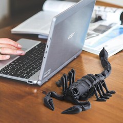 3D Printed Scorpion, Realistic Articulated & Flexible Joints, PLA, 9″, Black