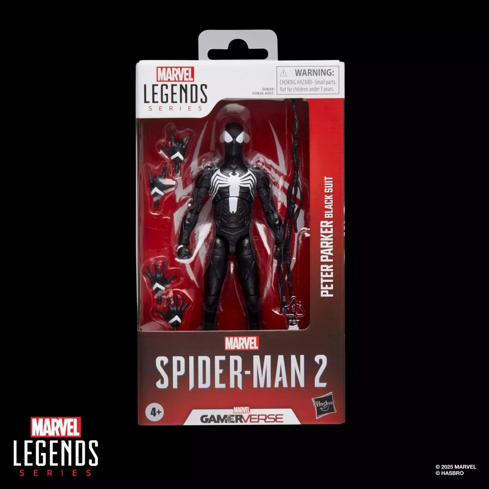 HASBRO MARVEL LEGENDS SERIES GAMERVERSE SPIDER-MAN 2 PETER PARKER BLACK SUIT