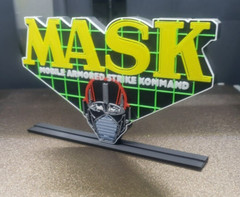 M.A.S.K. logo display Kenner Decorative Self standing MASK V4