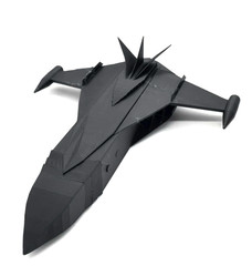 God Phoenix Starfighter Jet Black 12 inches Display Prop & Fantasy 3D Printed