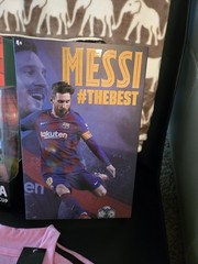 Lionel Messi FIFA 2026 World Cup Sports Figure & Pink Miami Collared Jersey NWT
