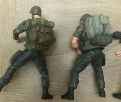 Army Military Action Figures with Accessories Toys Hobby Vintage Camo Lot of 4