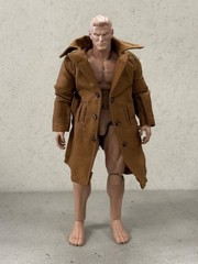 SU-CH-LTC-GB-LBN: 1/12 Brown Wired Trench Coat with belt for 6″ action figure