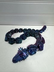 21” 3D Printed (PLA Silk) Tri-Color Steam Punk Dragon Fully Articulated