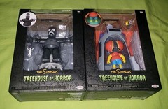 Jakks Simpsons Treehouse of Horror Fly Boy Bart King Homer Figure Lot