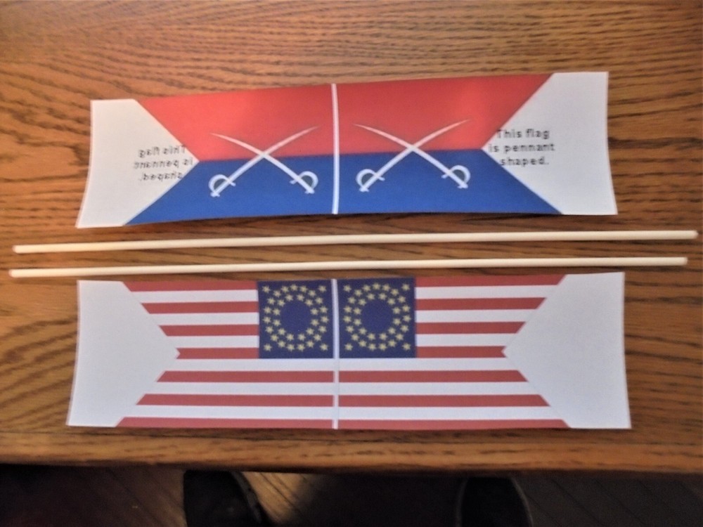 Custom Accessory Guidon Flags for Your Marx 1/6 Cav & Custer Figure, Johnny West