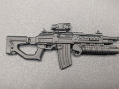 1/12 scale 3D printed heavy rifle with M203 for classified/valaverse figures