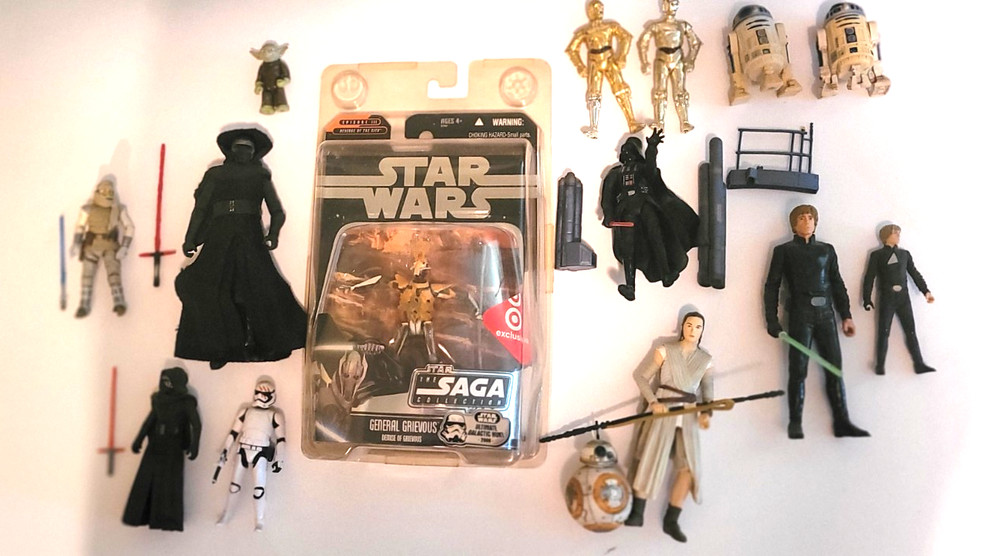 Star Wars action figure lot Darth Vader Luke Skywalker Kylo Ren General Grievous