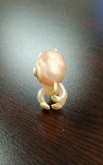WowWee Fingerling Mini From Blind Bag Clear Pink Plastic Monkey Used Fast Ship